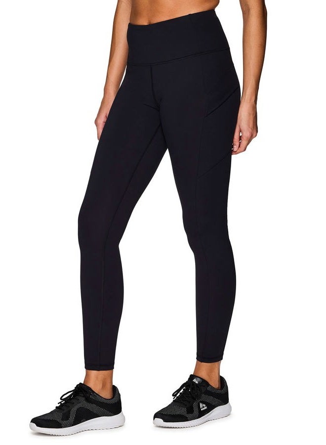 Avalanche Women's Super Soft Cargo Hiking Gym Full Length Legging with Pockets, Peached Black, S - Image 4