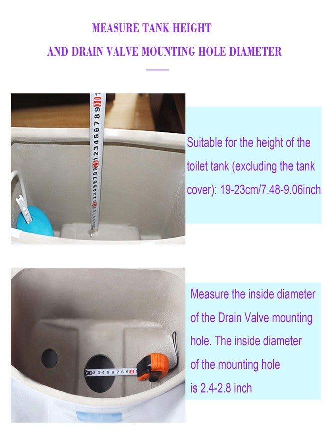 Doublelife White 20.5cm Height Water Tank Connected Dual Flush Fill Toilet Cistern Inlet Drain Valve Repair - Image 4