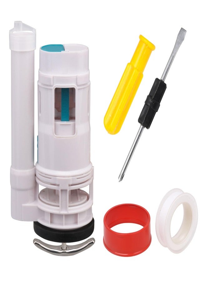 Doublelife White 20.5cm Height Water Tank Connected Dual Flush Fill Toilet Cistern Inlet Drain Valve Repair - Image 1