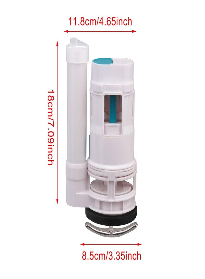 Doublelife White 20.5cm Height Water Tank Connected Dual Flush Fill Toilet Cistern Inlet Drain Valve Repair - Image 3