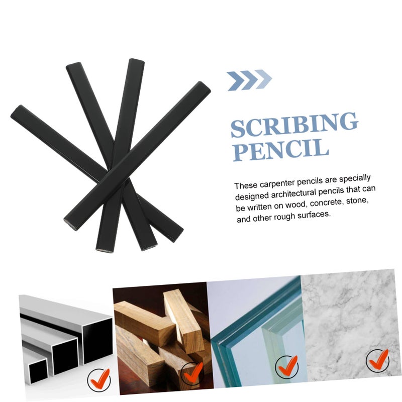 4Pcs Carpenter Pencils Set With Built In Sharpener For Woodworking And Construction - Image 4