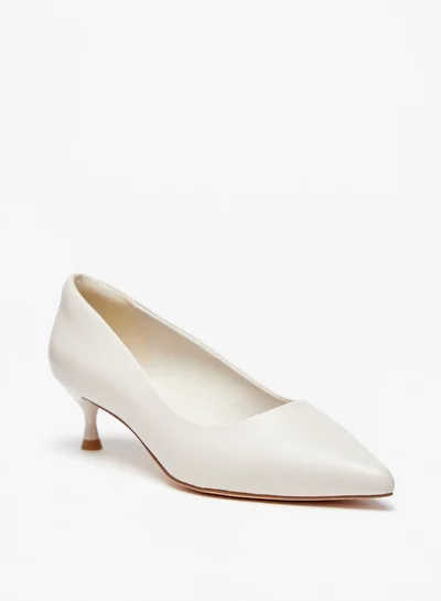 سيليست Women's Solid Slip-On Pumps with Kitten Heels