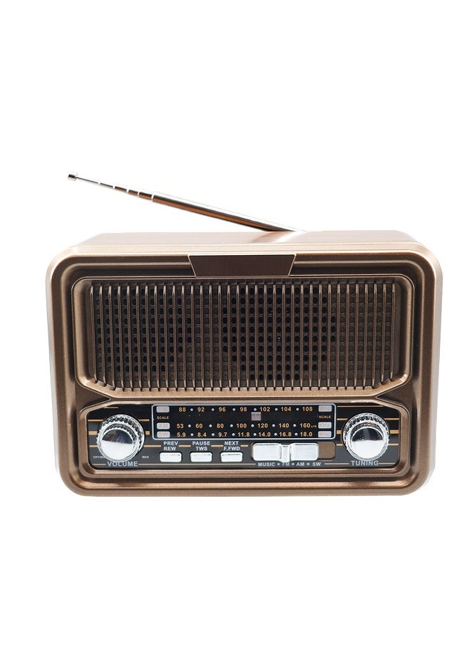 Denx Hi-Fi Radio, FM/AM/SW ,USB/TF/BT Player, Rechargeable Battery  - Image 1