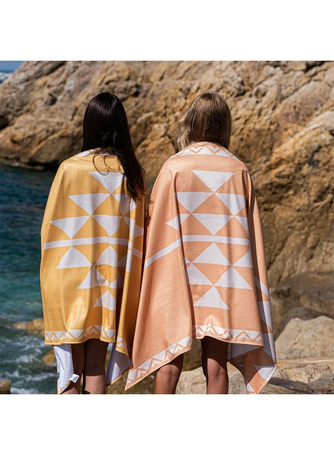 BU Towels Al Sadu Beach Towels | Eco-Friendly | Ultra-Soft &amp; Lightweight | Made from Bamboo viscose, &amp; recycled polyester (90 x 170 cm)
