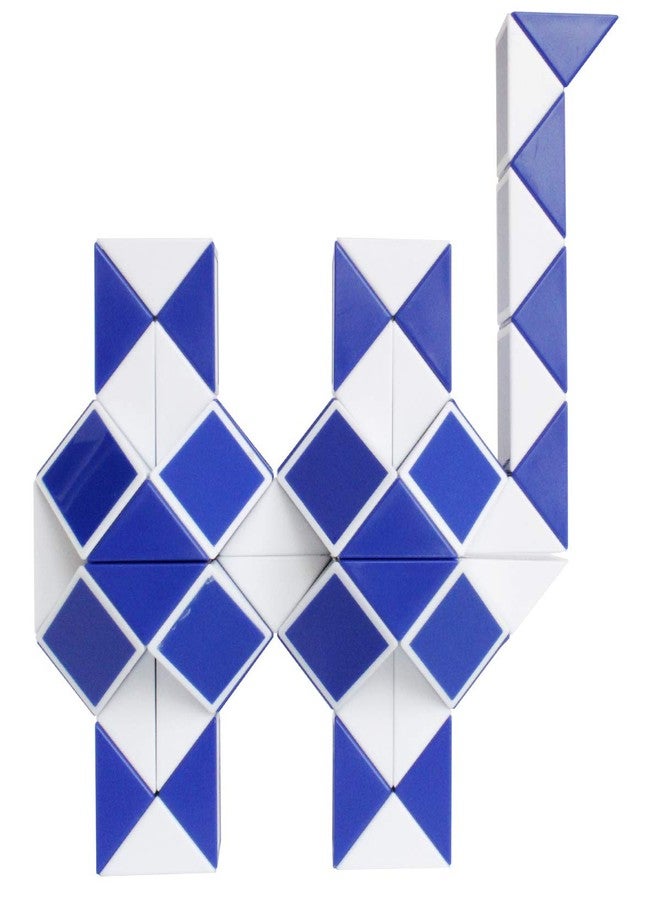 Mipartebo Magic Snake Cube Twist Puzzle 72 Wedges Large Size Twist Fidget Snake Toys Gift Party Favors for Kids Adults Teens Blue - Image 1