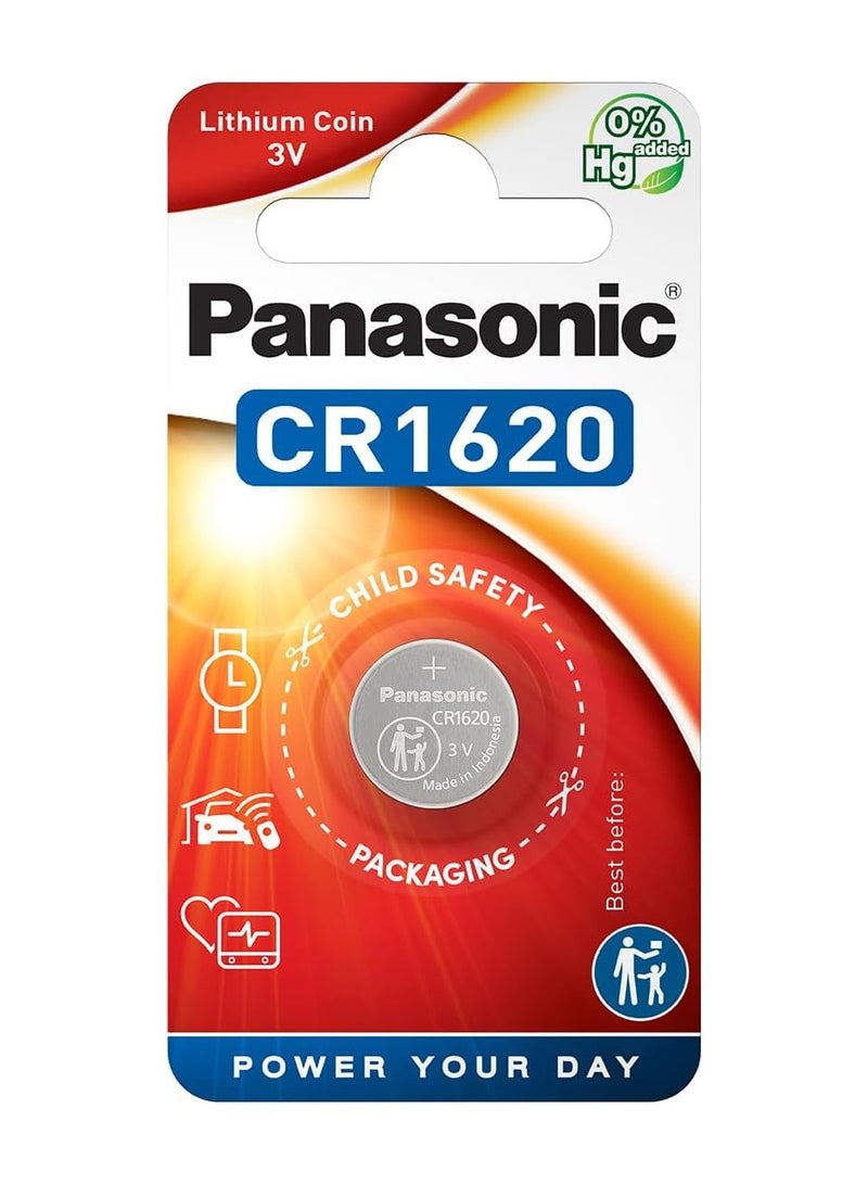 Panasonic 5-Pieces Panasonic CR1620 Lithium 3V Indonesia Batteries