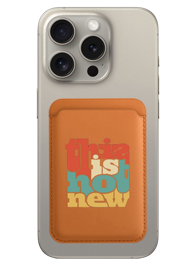 Theodor Magnetic Wallet, Compatible with MagSafe Wallet, for iPhone Wallet, for iPhone 16/15/14/13/12 Series, Not for iPhone 13/12 mini, 3 Card Holder, Vegan Leather, Brown - This is not new - Image 1