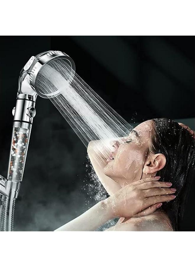 MIXDE High Pressure Filtered Shower Head For Hard Water And Filtering Impurities, Hand Held Shower Head With Filter Balls. - Image 2