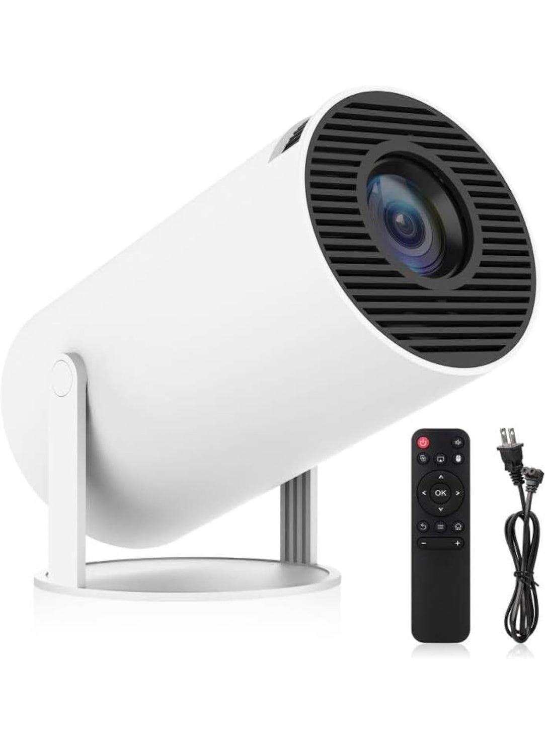 Smart 1080P Portable Projector with Android 11.0 – 5G WiFi, 130" Display, 4K Support, Bluetooth, Built-in Speakers, USB/HDMI, Screen Mirroring – For Indoor & Outdoor Use