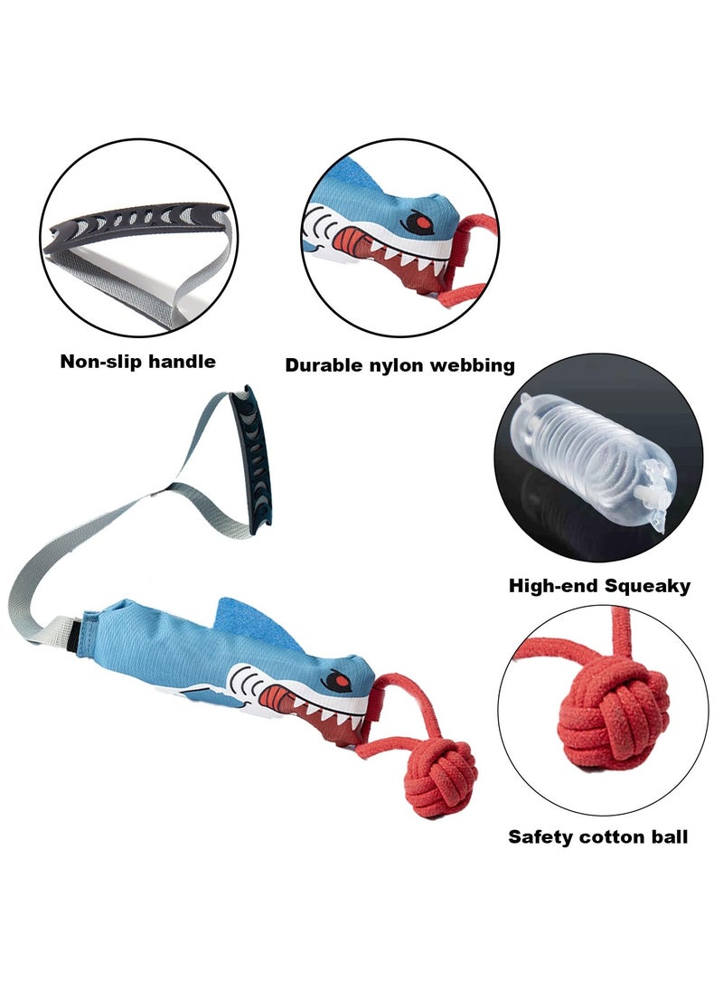 Dog Tug of War Toy, Dog Rope Toys Indestructible Dog Toys, Dog Chew Toys for Aggressive Chewers, Tough Puppy Teething Chew Toys for Boredom, Dental Cleaning, Great for Small to Large Breed (Shark)