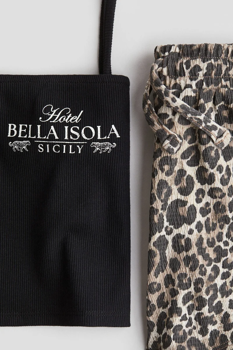 H&M 2-piece strappy top and shorts set