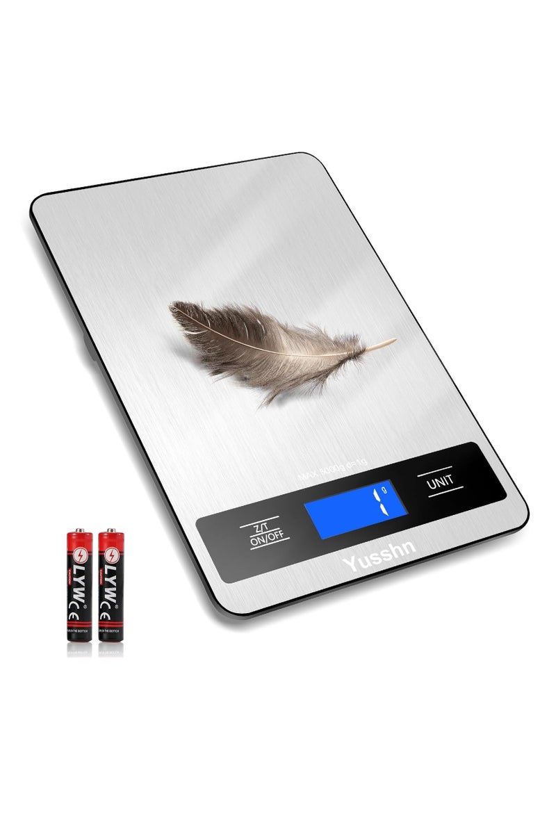 general Digital Kitchen Scale - Precision Food Scale for Cooking & Baking (1g/0.05oz Accuracy) - Waterproof Stainless Steel with LCD Display, Batteries Included - Weight in Grams & oz - Image 1