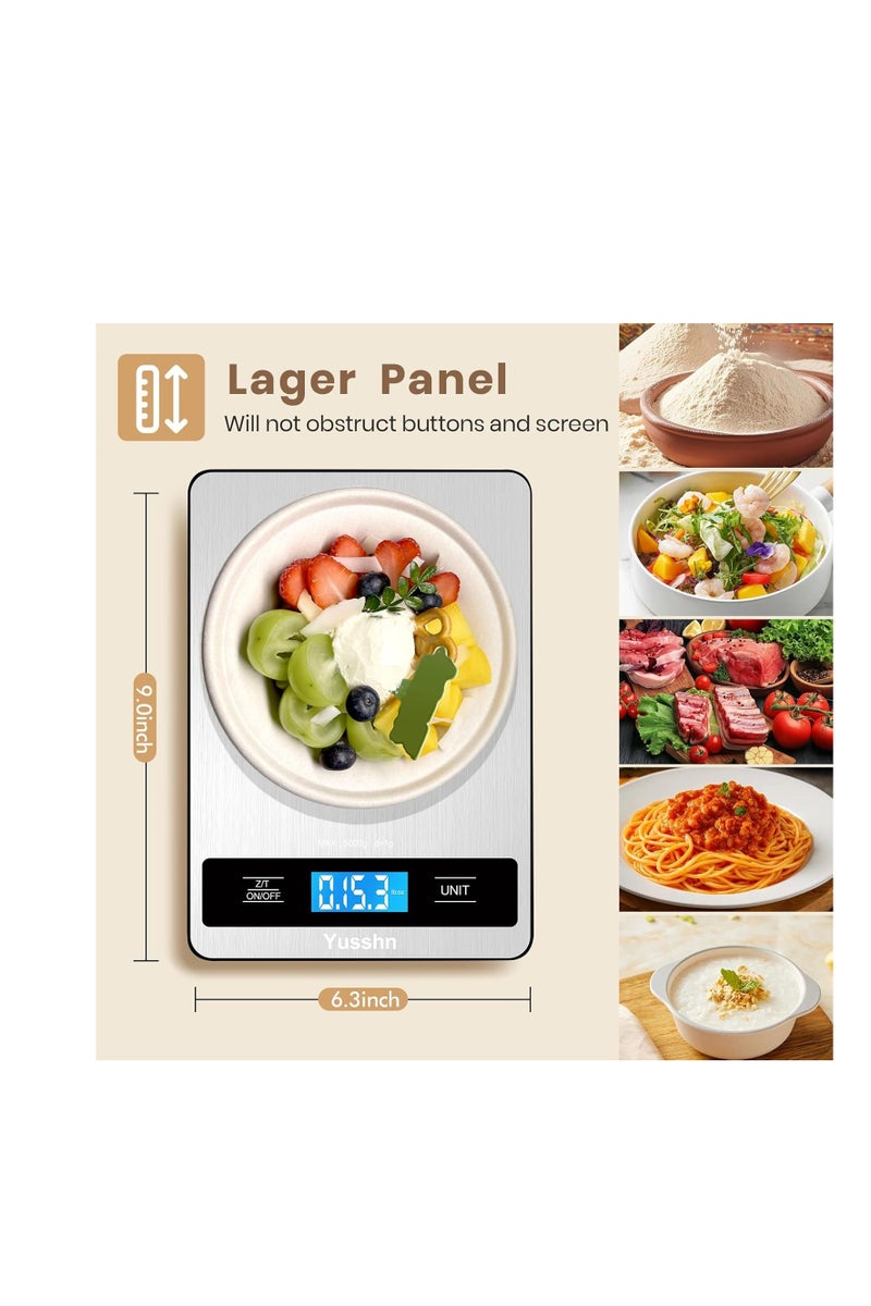 general Digital Kitchen Scale - Precision Food Scale for Cooking & Baking (1g/0.05oz Accuracy) - Waterproof Stainless Steel with LCD Display, Batteries Included - Weight in Grams & oz - Image 4