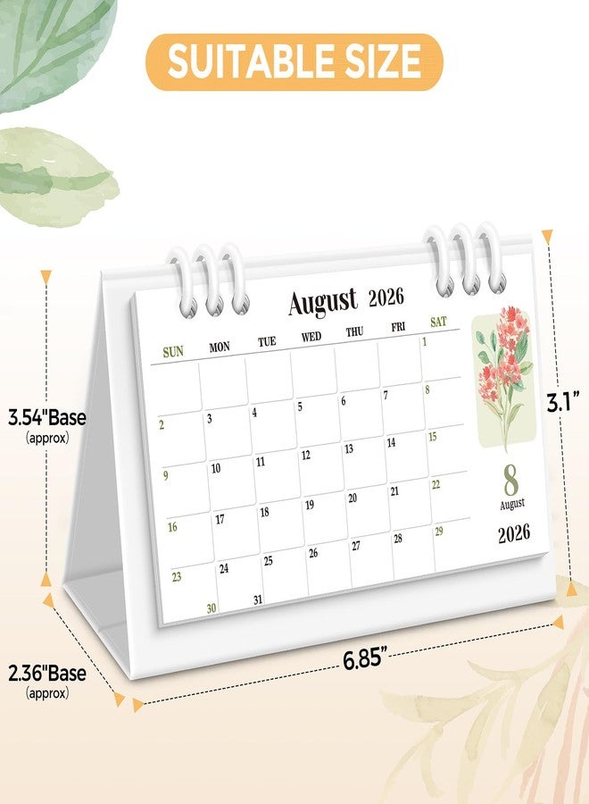 KONVINIT Small Desk Calendar 2026-2027, Pink Desk Calendar 2026 - Runs From January 2026 Until December 2027, 24 Months Desktop Calendar with a Giftable Box for School, Home & Office Supplies - Image 4
