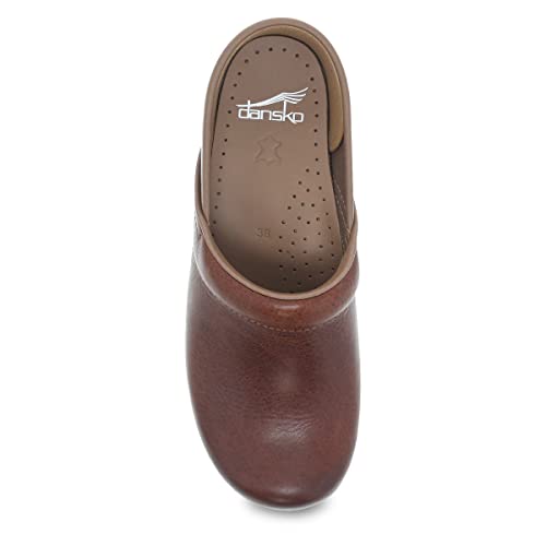 Dansko Women’s Professional Slip-On Clogs –Rocker Sole and Arch Support for Comfort-Ideal for Nursing, Food Service, Healthcare Saddle Full Grain 10.5-11 M US - Image 2