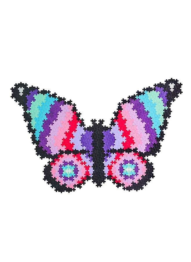 Plus-Plus Puzzle By Number, 800 Piece Mini Interlocking Hashtag Color Blocks, 3D Pixel Art Kit For Kids - Butterfly  - Image 3