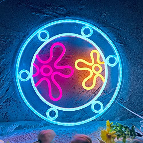 manimo Ocean World Porthole Neon Lights, LED Under Sea Porthole Neon Signs for Wall Decor,USB Night Light for Game Room Bedroom Birthday Wedding Party Gifts(13.3 * 13.3in) - Image 1