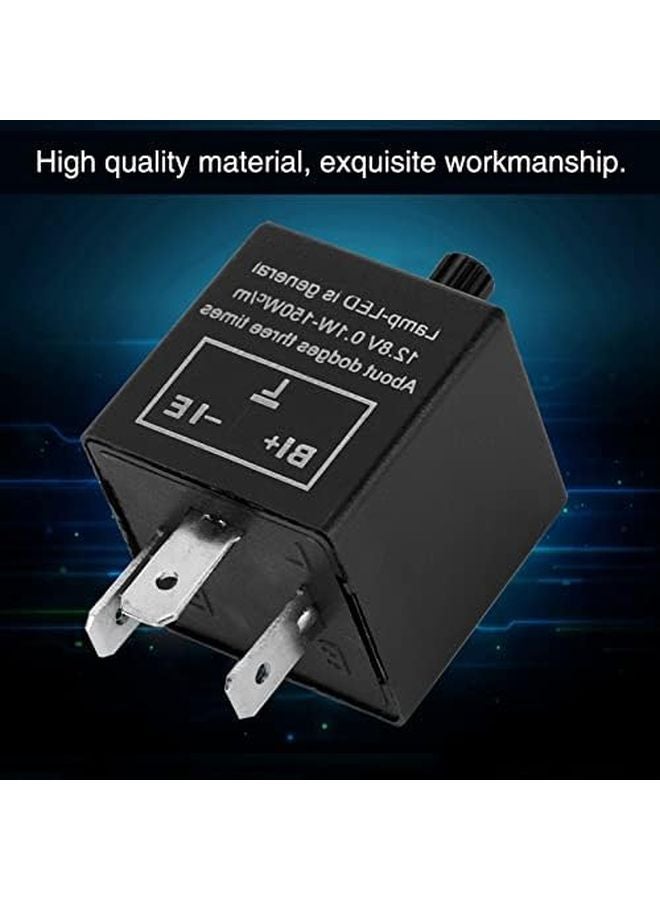 مؤقت إشارة LED قابل للتعديل بسرعة 12 فولت 3 دبابيس لمؤشر إشارة انعطاف السيارة - Image 3