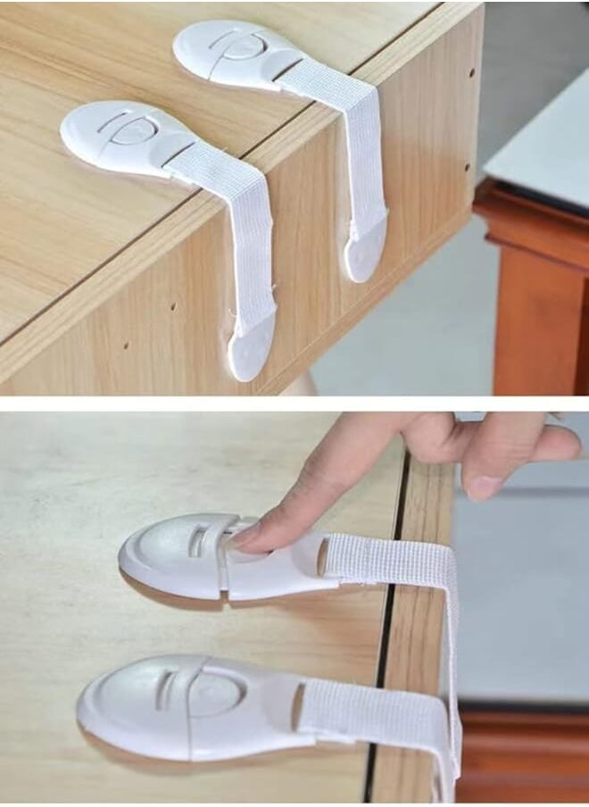 RAYKING Rayking 10Pcs Lengthened Bendy Safety Baby Child Lock For Cabinet Door Drawers Refrigerator Toilet Kids Baby Protection Products 