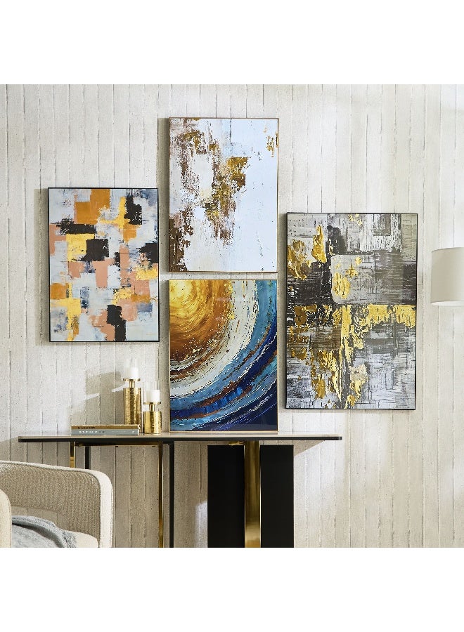 Home Box صورة فنية تجريدية مؤطرة - أسود وذهبي - Image 4