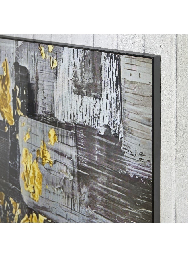 Home Box صورة فنية تجريدية مؤطرة - أسود وذهبي - Image 3
