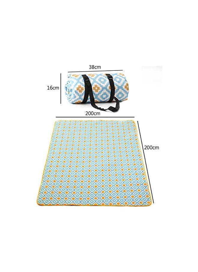 erorex EROREX Outdoor Picnic Mat(Size : 200X200CM) Ultrasonic Machine-washable Thickened Portable Damp-proof Mat Camping Damp-proof Mat Spring Tour Mat Four-season Universal (Size : 200X200CM)  - Image 3
