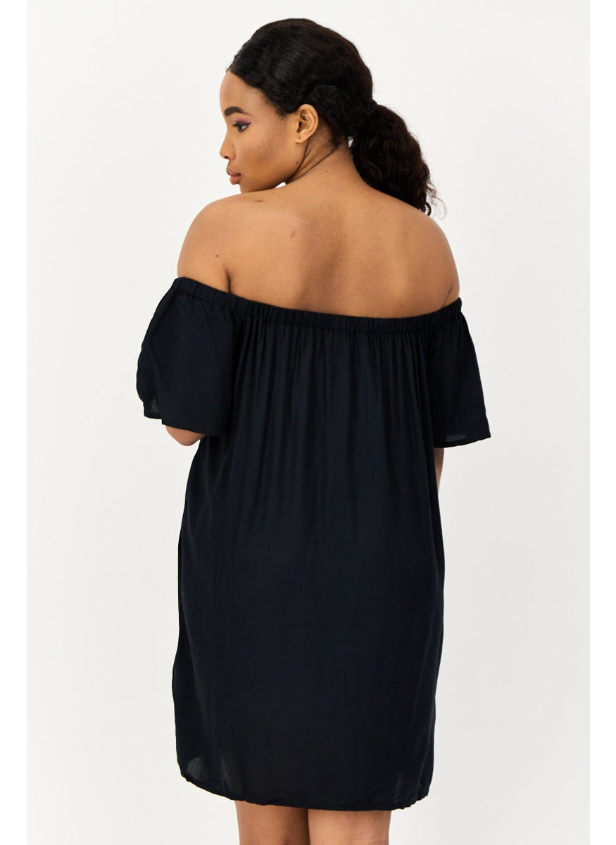 ONLY Women Solid Mini Dress, Black  - Image 3
