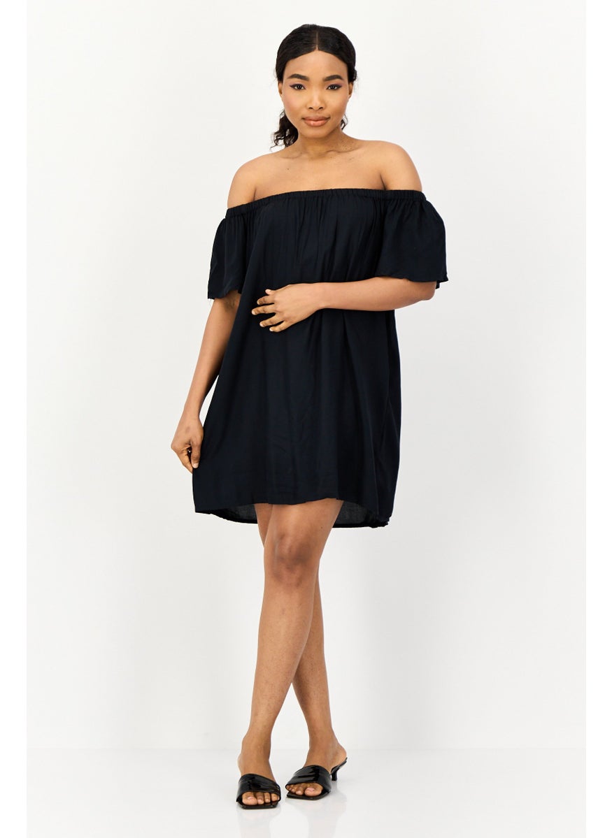 ONLY Women Solid Mini Dress, Black  - Image 4