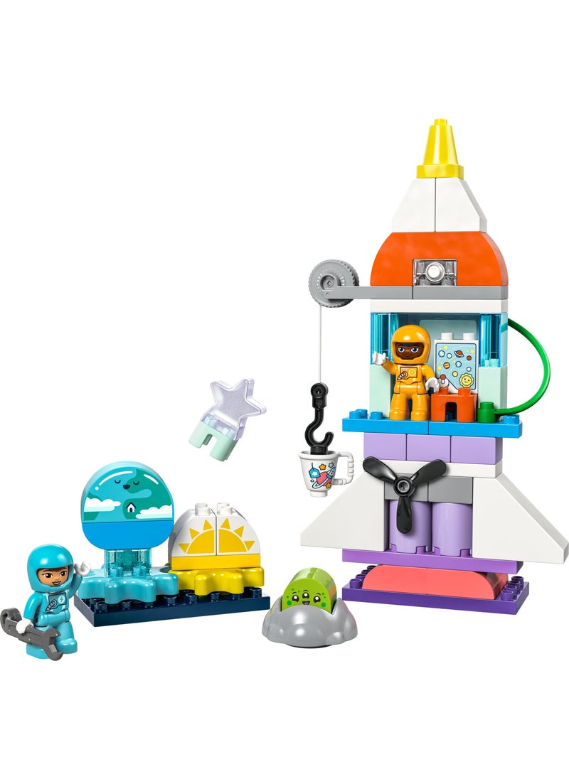 ® DUPLO® 3 in 1 Space Shuttle Adventure 10422 - Educational Toy Building Set with Astronaut Minifigure for Kids Ages 3 and Up (58 Pieces)