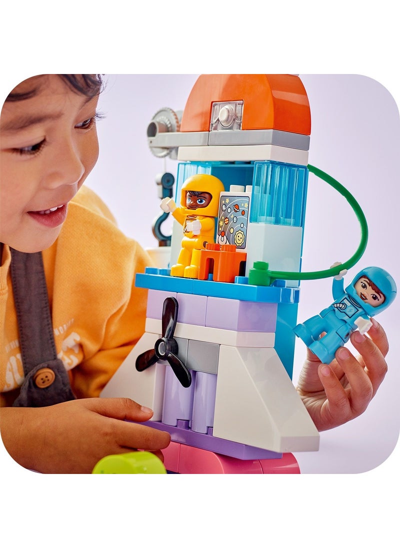 ® DUPLO® 3 in 1 Space Shuttle Adventure 10422 - Educational Toy Building Set with Astronaut Minifigure for Kids Ages 3 and Up (58 Pieces)
