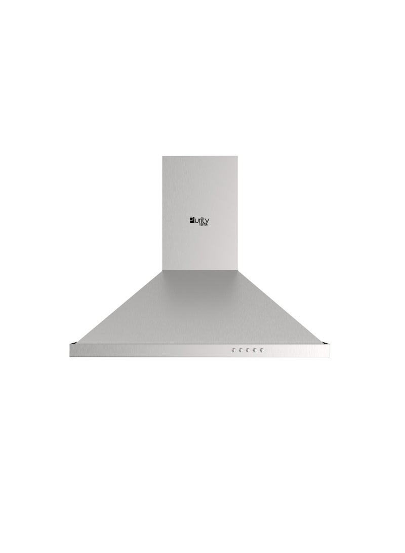 بيورتي شفاط مطبخ 90 سم بمدخنة سعة 1000 متر مكعب 3 سرعات ستانلس ستيل