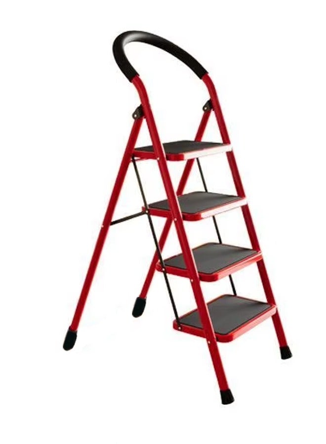 NKX 4-Step Folding Step Ladder Black/Red - Image 1