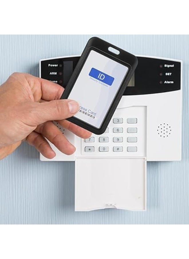 حامل هوية مصنوع من البلاستيك الصلب، يستخدم في العمل والمكتب والمدرسة والمصنع لحفظ بطاقات الائتمان و الهوية وبطاقات المفاتيح القربية ورخص القيادة و المرور اسود - Image 5