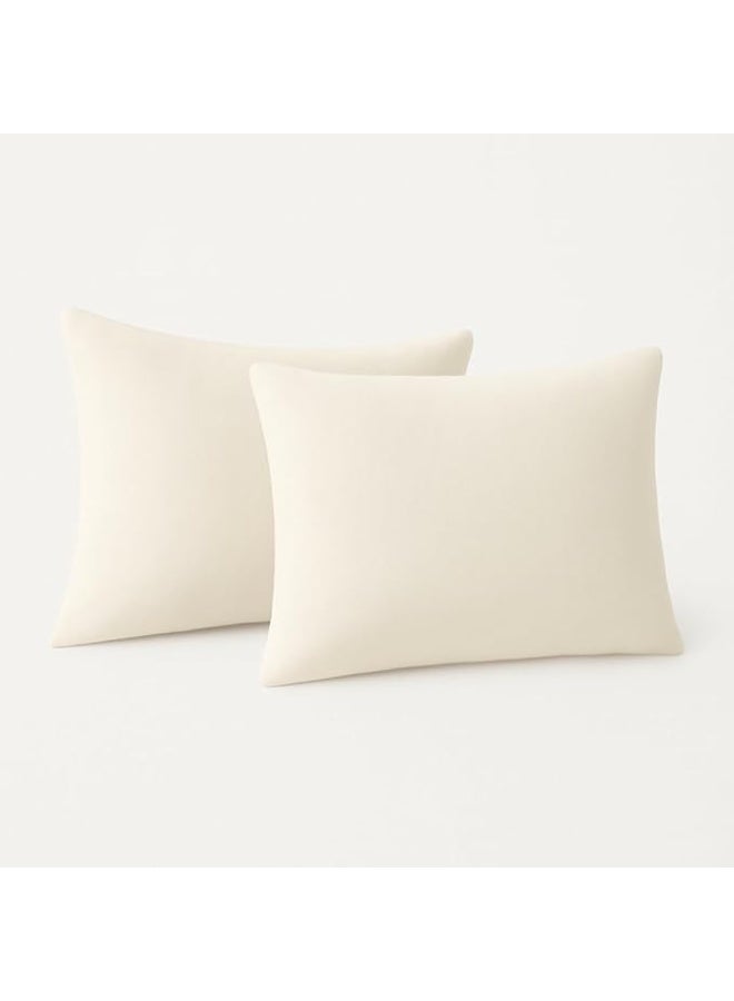 Seasons QBED Luxury Solid Color Pillowcase 2 Pack CM 50 * 70 Soft Hypoallergenic Good Night Sleep (Dark White, 50 * 70cm) - Image 5