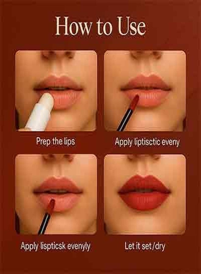 نوي مجموعة أحمر شفاه نوي ريد واين المقاوم للماء، لون مطفي يدوم طويلاً وخفيف الوزن، مزيج من أحمر الشفاه السائل - Image 3