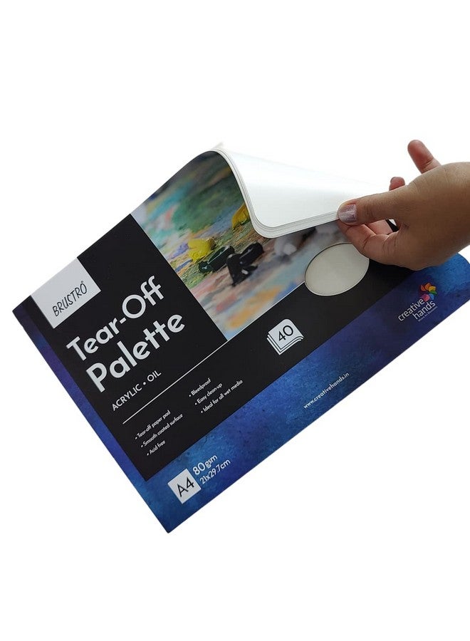 Brustro Tear Off Paper Palette A4 Size (40 Sheets) 80gsm - Image 1