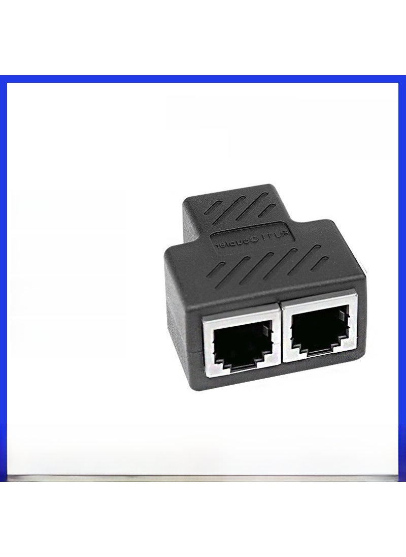 Generic Gigabit RJ45 Splitter Adapter 1-to-2 ConnectorRJ11 telephone three-way head RJ11 telephone three-way head 