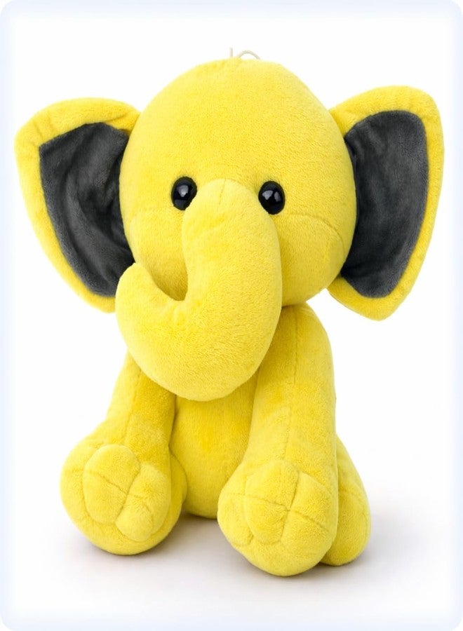 Aruvia Cute Jumbo Elephant Soft Toy 23cm X 30cm (Yellow) | Super Soft Washable Stuffed Animal for Kids 0-5 Years | Huggable Plush Toy | Ideal Gift for Girls/Babies, Made in India - Image 1