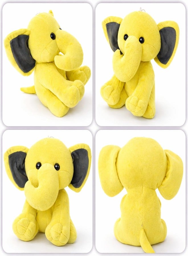 Aruvia Cute Jumbo Elephant Soft Toy 23cm X 30cm (Yellow) | Super Soft Washable Stuffed Animal for Kids 0-5 Years | Huggable Plush Toy | Ideal Gift for Girls/Babies, Made in India - Image 3