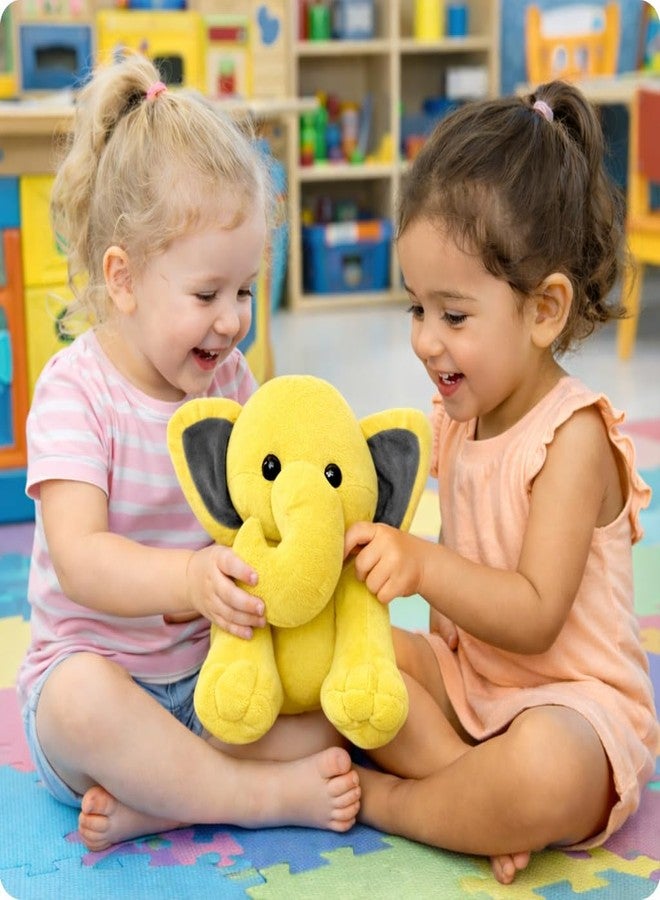 Aruvia Cute Jumbo Elephant Soft Toy 23cm X 30cm (Yellow) | Super Soft Washable Stuffed Animal for Kids 0-5 Years | Huggable Plush Toy | Ideal Gift for Girls/Babies, Made in India - Image 4