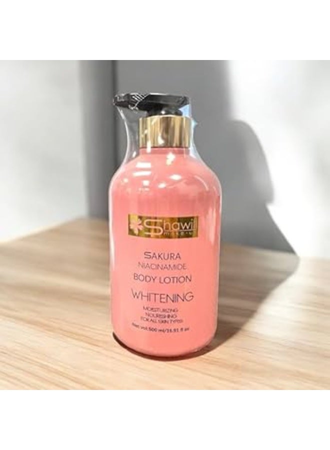 Shawill makeup sakura niacinamide body lotion whitening