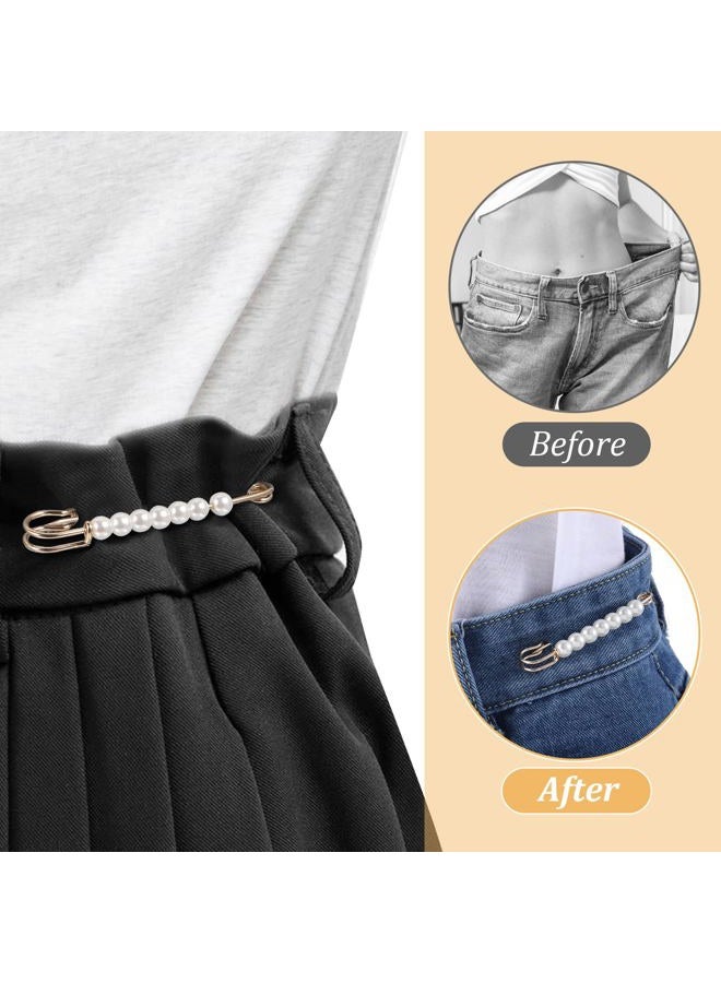 Ymapinc 4Pcs Gold Pearl Brooch Pins for Women, Large Safety Pins Decor for Clothing Hijab Sweater Shirt Skirts Dresses Pants Sleeves Hats Collars Scarves Bags, Fashion Wedding, One Size - Image 4