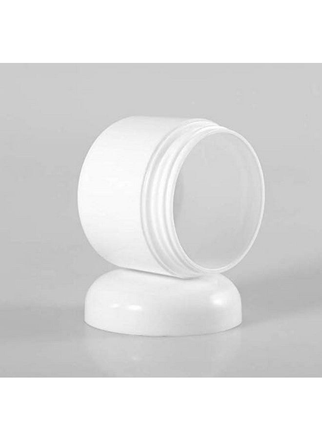 XINGZI - 6Pcs 8 Oz 250Ml 250G White Plastic Cosmetic Jars With Inner Liners And Dome Lids Refillable Make-Up Containers Pot Case For Scrubs Oils Salves Creams Lip Balm Lotions Nail Accessories - Image 1