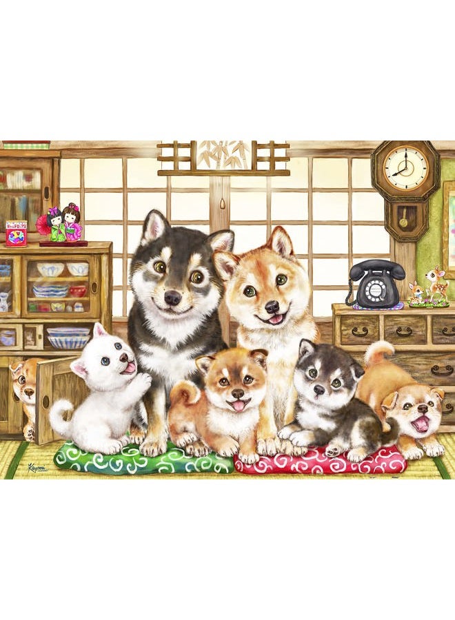 Pintoo Jigsaw Puzzle 1200 Piece for Adults - Kayomi Shiba Family - Easy Storage Snug Interlocking Plastic Puzzles No Glue Required [H2824] - Image 1
