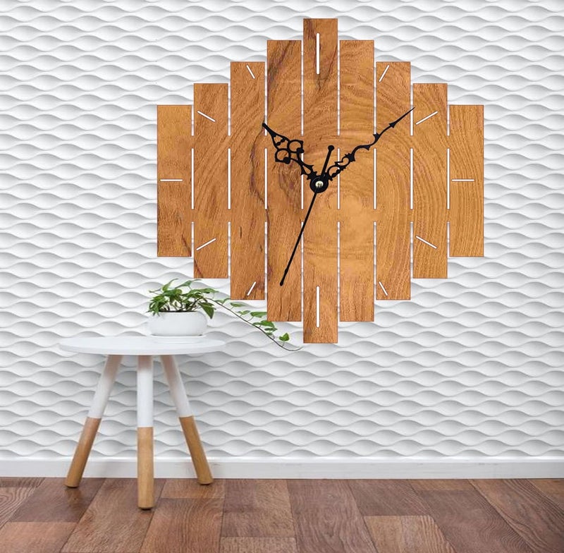 ADK Antique Big Size Hanging Roman Number Watch for Living Room Bedroom Office Decorative Wall Clock for Home Decor 30x30 cm Wooden Brown 103 - Image 5