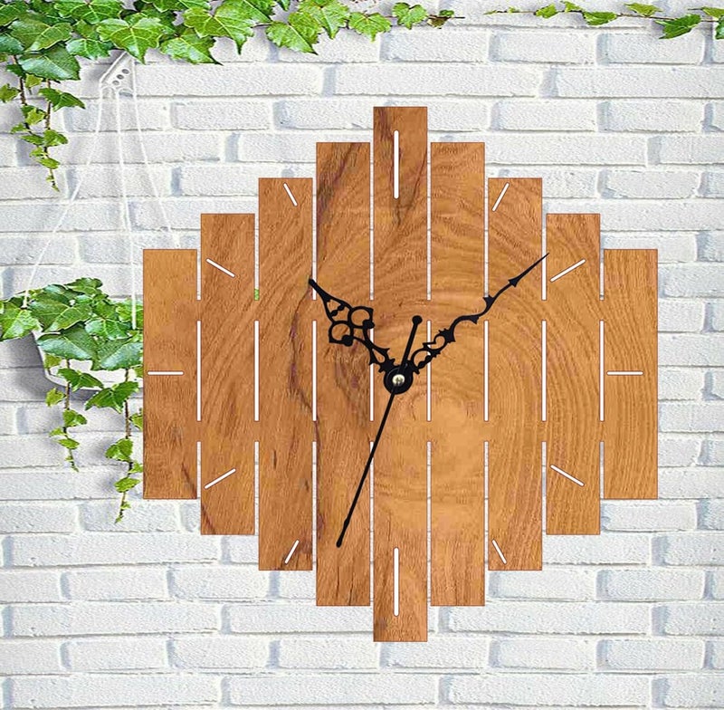 ADK Antique Big Size Hanging Roman Number Watch for Living Room Bedroom Office Decorative Wall Clock for Home Decor 30x30 cm Wooden Brown 103 - Image 4
