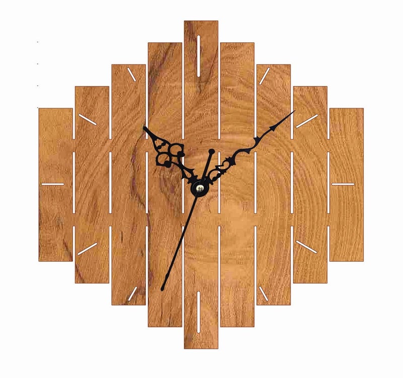 ADK Antique Big Size Hanging Roman Number Watch for Living Room Bedroom Office Decorative Wall Clock for Home Decor 30x30 cm Wooden Brown 103 - Image 1