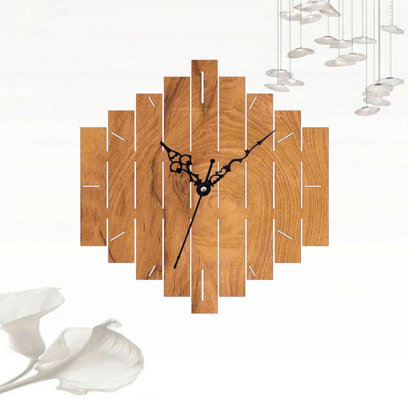ADK Antique Big Size Hanging Roman Number Watch for Living Room Bedroom Office Decorative Wall Clock for Home Decor 30x30 cm Wooden Brown 103 - Image 3