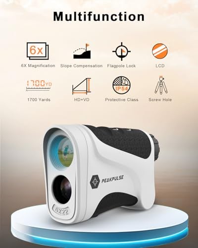 PEAKPULSE Golf Rangefinder 17000 Yards with Pin Seeker 6X Magnification High Clarity LCD Display Slope Mode Waterproof Laser Range Finder for Golfing No Magnets - Image 3