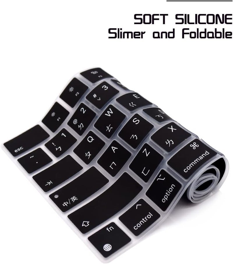 HRH Taiwanese Silicone Keyboard Cover Skin for MacBook 2026 Neo 13"(A18) & Air13.6 15"(M5-M2) & Pro14 16"(M5-M1) A3404 A3448 A3449 Dust Proof Protection Accessories - Image 5